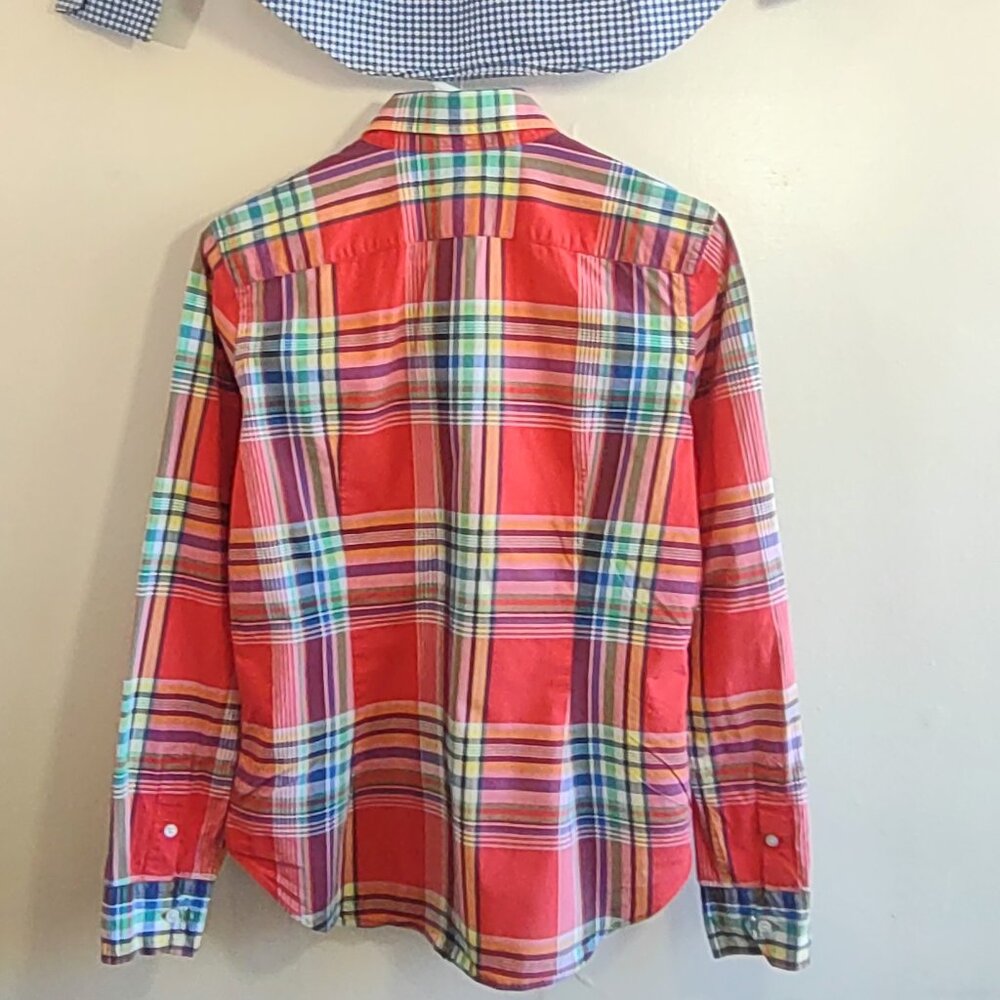2 Boy's Ralph Lauren Button-Up Shirts Check & Plaid Long Sleeve  Boy Sz 10/12 - Picture 6 of 15